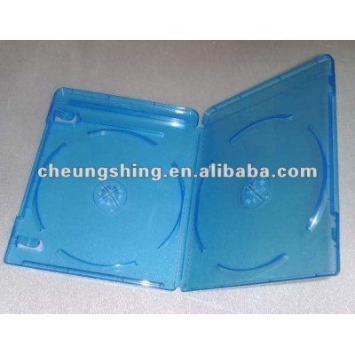 bluray DVD case 7mm double (blue) with an outer film